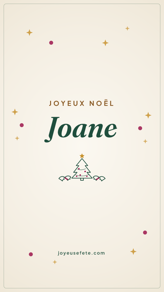 Image « Joyeux Noël Joane » au format story
