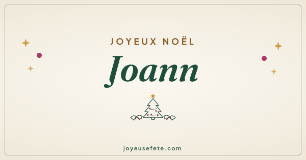 Image « Joyeux Noël Joann » au format large