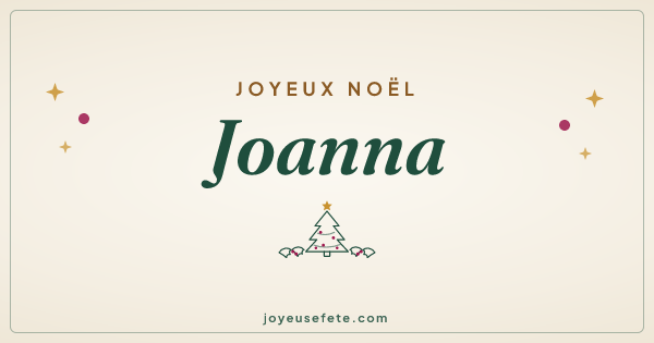 Image « Joyeux Noël Joanna » au format large
