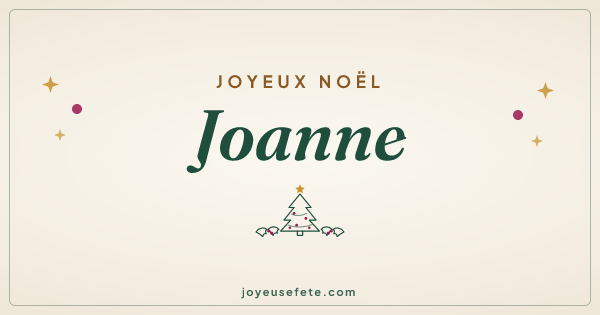 Image « Joyeux Noël Joanne » au format large