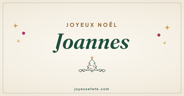 Image « Joyeux Noël Joannes » au format large