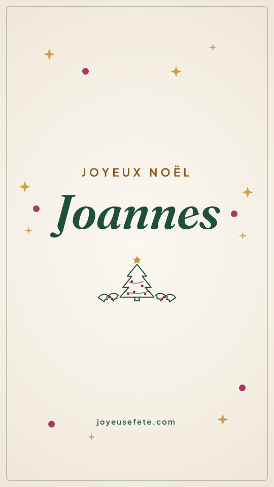 Image « Joyeux Noël Joannes » au format story