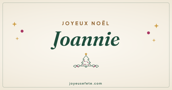 Image « Joyeux Noël Joannie » au format large