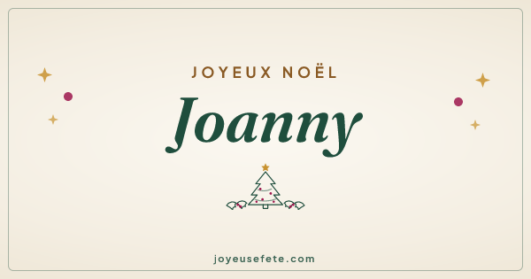 Image « Joyeux Noël Joanny » au format large