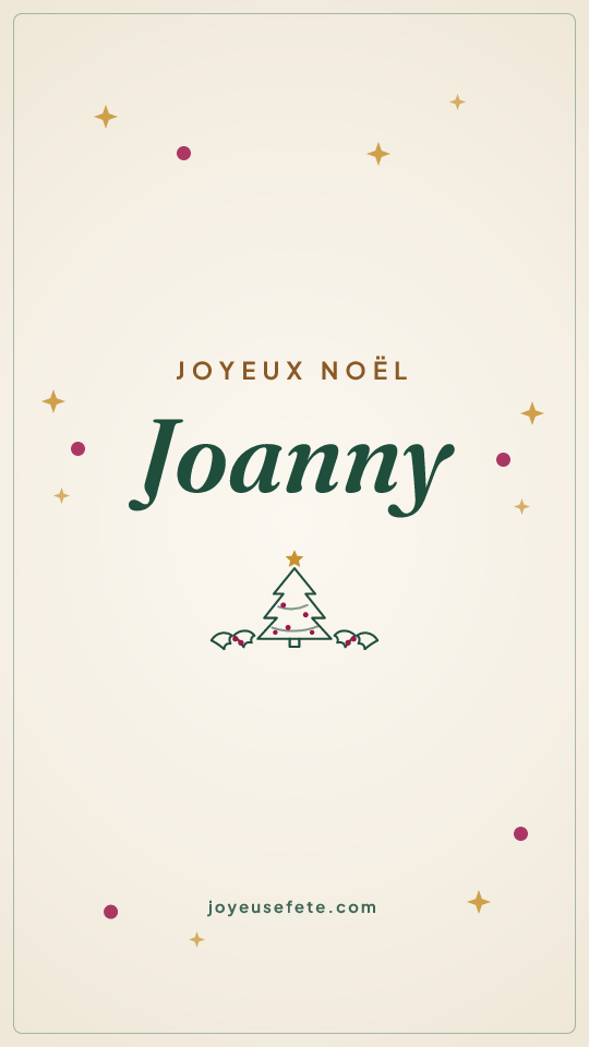Image « Joyeux Noël Joanny » au format story