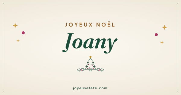 Image « Joyeux Noël Joany » au format large