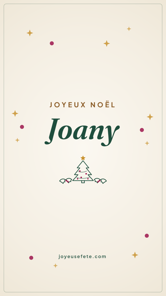 Image « Joyeux Noël Joany » au format story