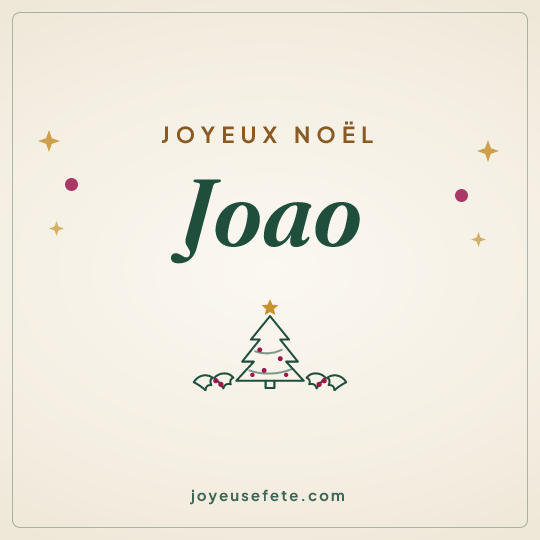 Image carrée « Joyeux Noël Joao » pour WhatsApp