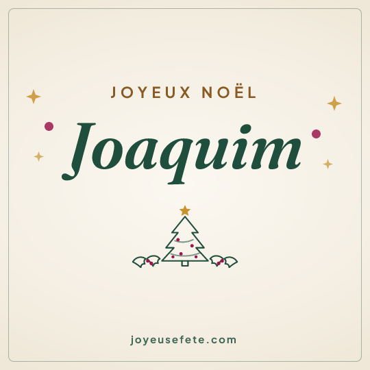 Image carrée « Joyeux Noël Joaquim » pour WhatsApp