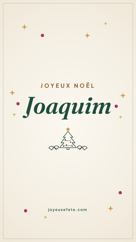 Image « Joyeux Noël Joaquim » au format story