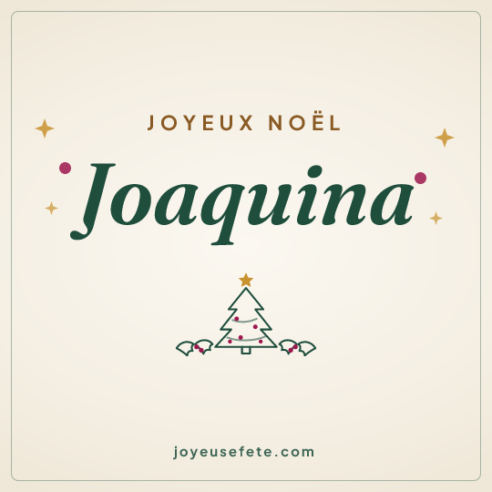 Image carrée « Joyeux Noël Joaquina » pour WhatsApp