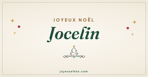 Image « Joyeux Noël Jocelin » au format large