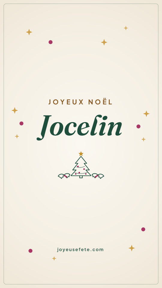 Image « Joyeux Noël Jocelin » au format story