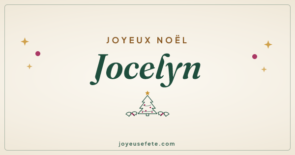 Image « Joyeux Noël Jocelyn » au format large