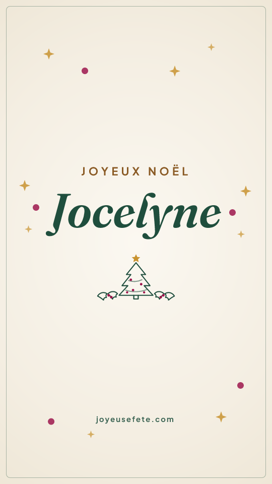 Image « Joyeux Noël Jocelyne » au format story