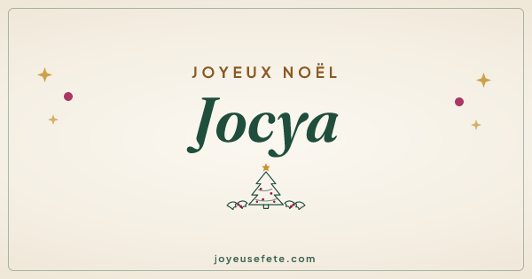 Image « Joyeux Noël Jocya » au format large