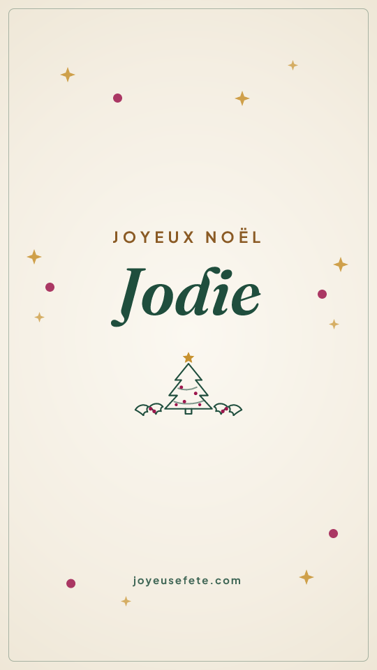 Image « Joyeux Noël Jodie » au format story