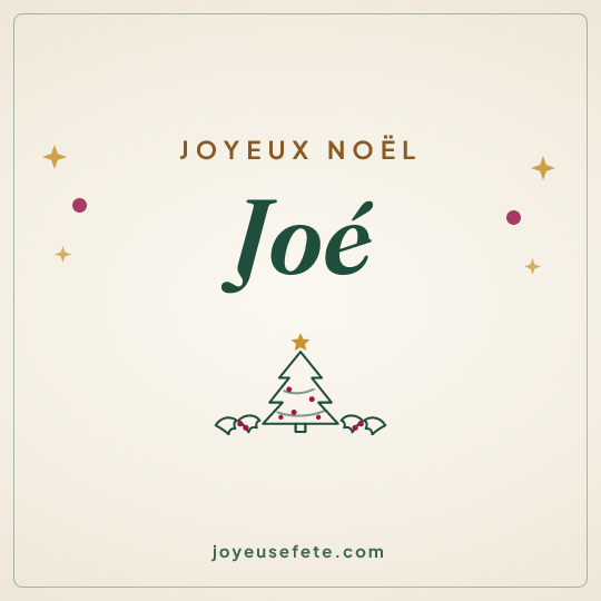 Image carrée « Joyeux Noël Joé » pour WhatsApp