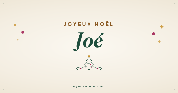 Image « Joyeux Noël Joé » au format large