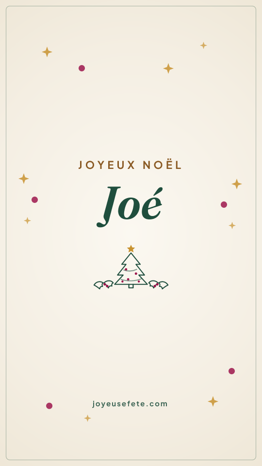 Image « Joyeux Noël Joé » au format story