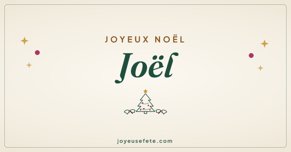 Image « Joyeux Noël Joël » au format large