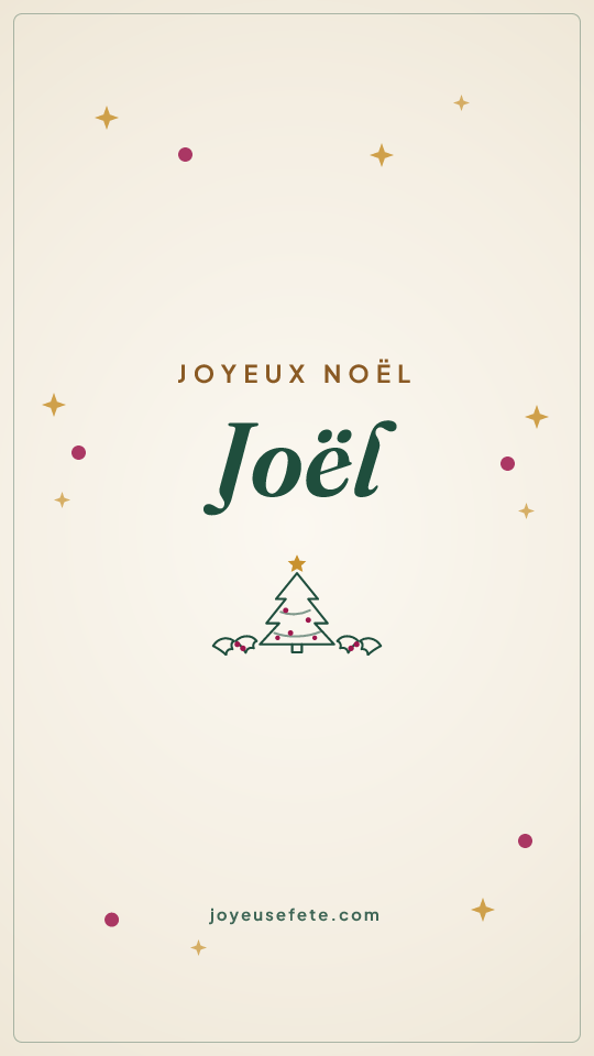 Image « Joyeux Noël Joël » au format story