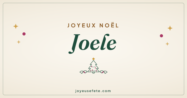 Image « Joyeux Noël Joele » au format large