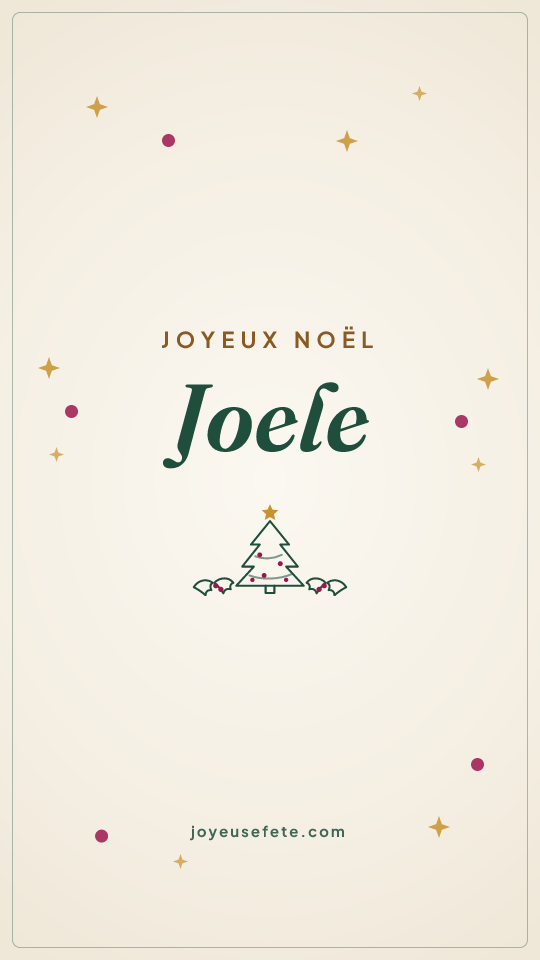 Image « Joyeux Noël Joele » au format story
