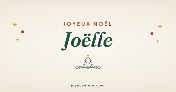 Image « Joyeux Noël Joëlle » au format large