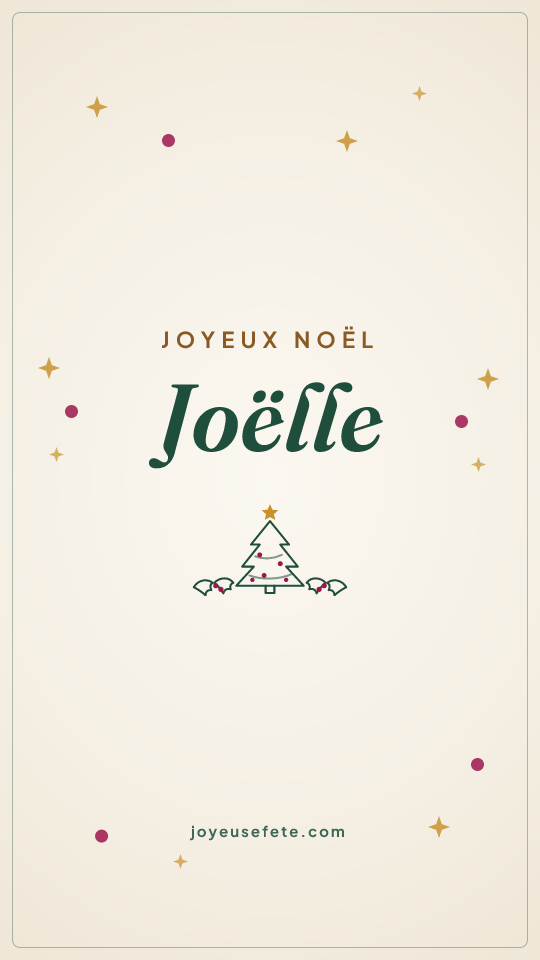 Image « Joyeux Noël Joëlle » au format story