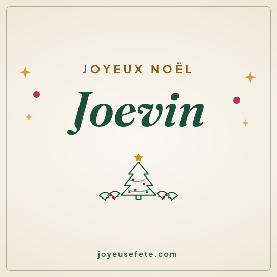 Image carrée « Joyeux Noël Joevin » pour WhatsApp