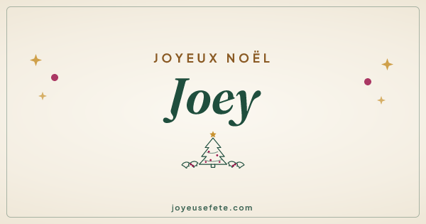 Image « Joyeux Noël Joey » au format large