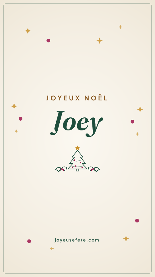 Image « Joyeux Noël Joey » au format story