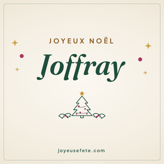 Image carrée « Joyeux Noël Joffray » pour WhatsApp