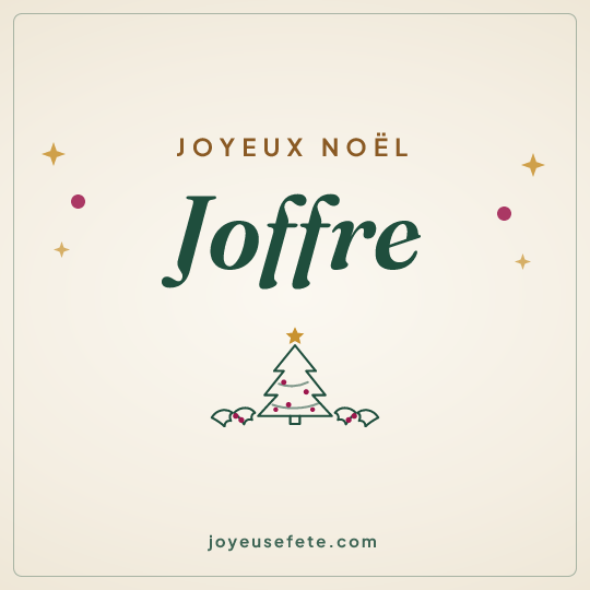Image carrée « Joyeux Noël Joffre » pour WhatsApp