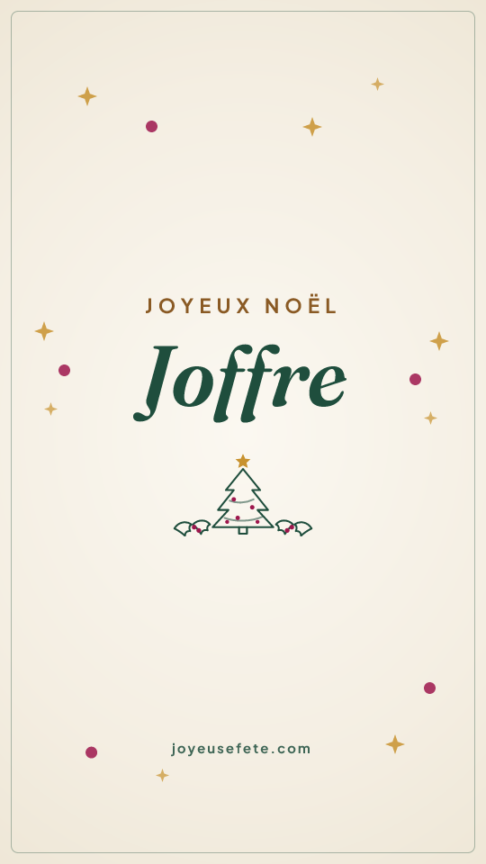 Image « Joyeux Noël Joffre » au format story