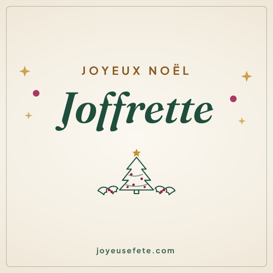Image carrée « Joyeux Noël Joffrette » pour WhatsApp