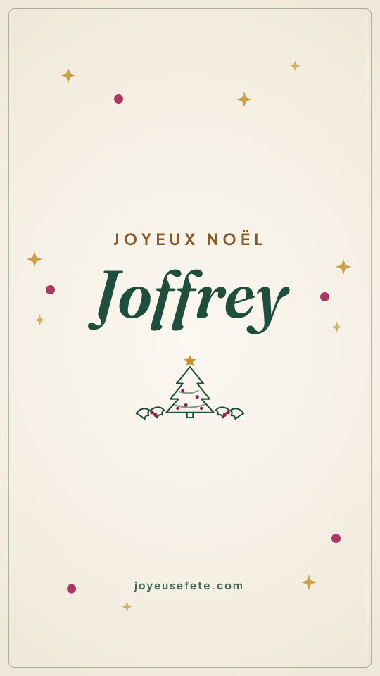 Image « Joyeux Noël Joffrey » au format story