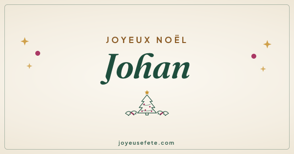 Image « Joyeux Noël Johan » au format large