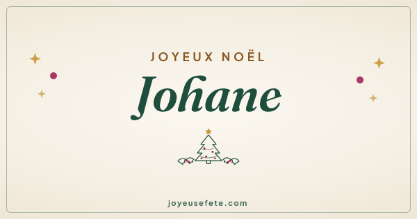Image « Joyeux Noël Johane » au format large