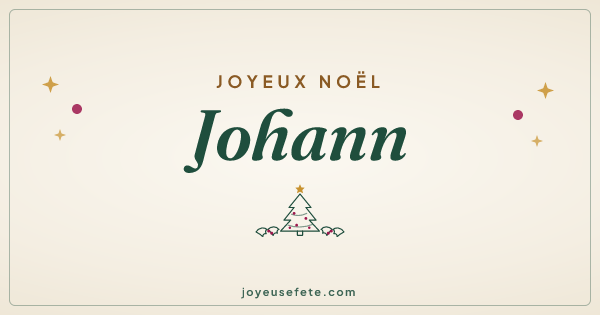 Image « Joyeux Noël Johann » au format large
