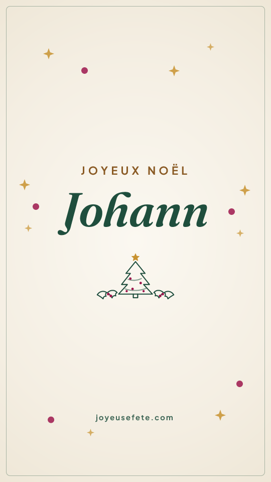 Image « Joyeux Noël Johann » au format story