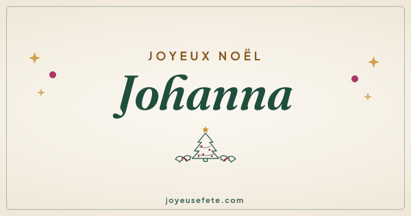 Image « Joyeux Noël Johanna » au format large