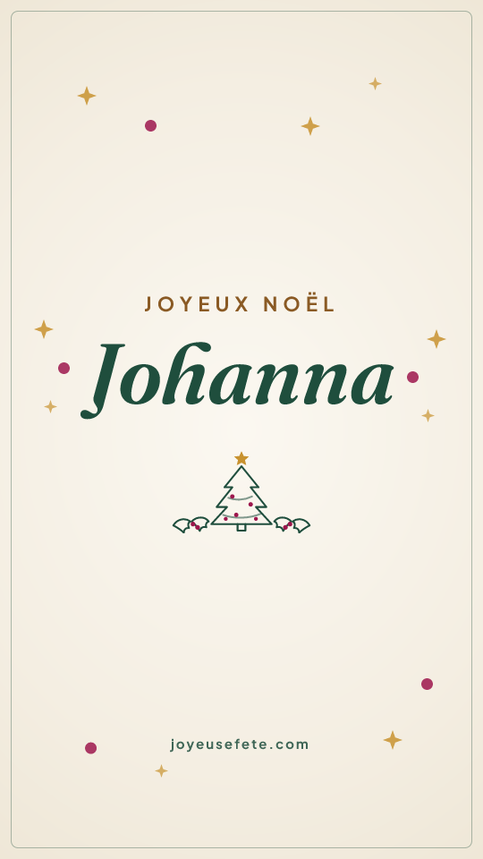Image « Joyeux Noël Johanna » au format story