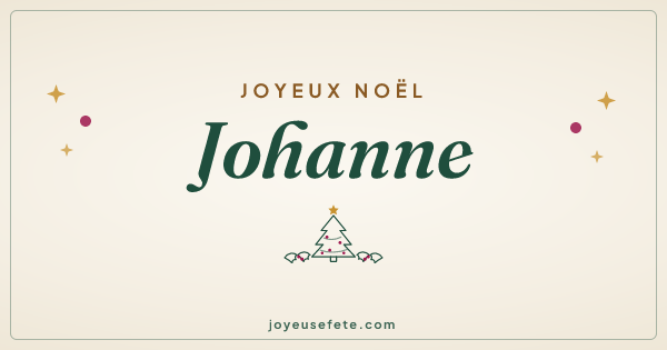 Image « Joyeux Noël Johanne » au format large