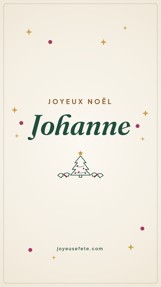 Image « Joyeux Noël Johanne » au format story