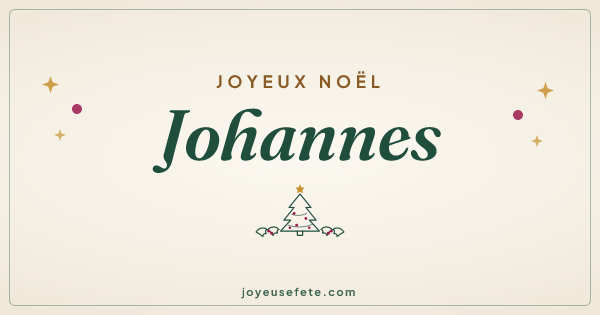 Image « Joyeux Noël Johannes » au format large