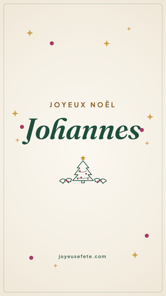 Image « Joyeux Noël Johannes » au format story