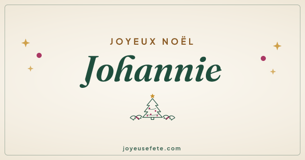 Image « Joyeux Noël Johannie » au format large