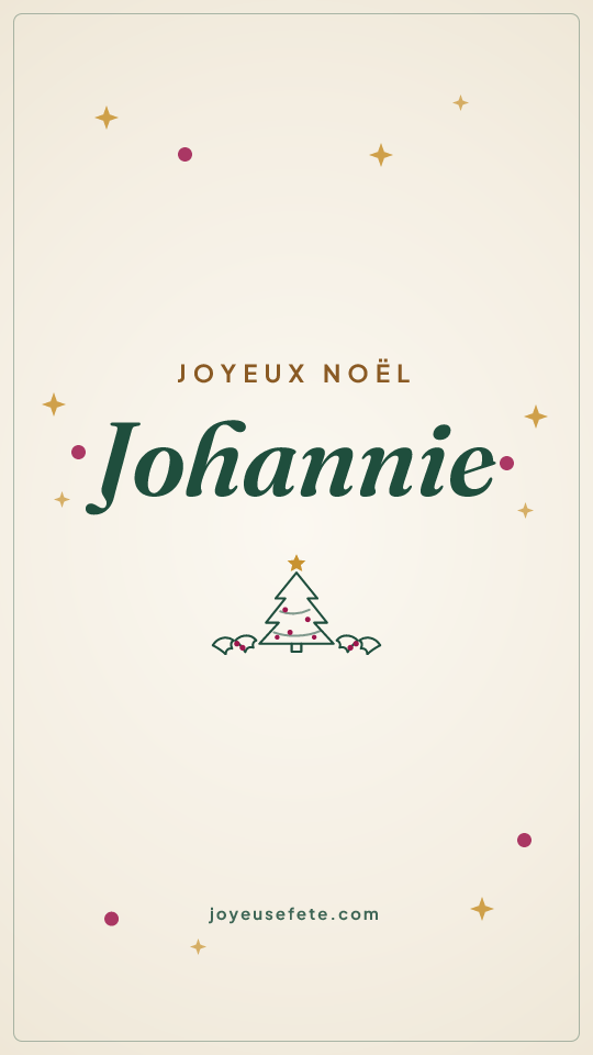 Image « Joyeux Noël Johannie » au format story